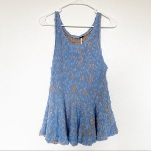 Free People | Side by Side Sweater Peplum Tank Top